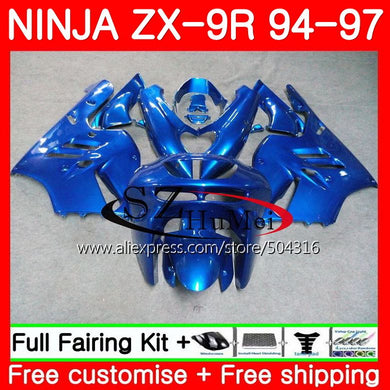 Bodys For KAWASAKI NINJA 900CC ZX-9R 94-97 ZX900 21SH8 glossy blue ZX 9 R ZX 9R 94 95 96 97 ZX9R 1994 1995 1996 1997 Fairings
