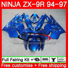 Load image into Gallery viewer, Bodys For KAWASAKI NINJA 900CC ZX-9R 94-97 ZX900 21SH8 glossy blue ZX 9 R ZX 9R 94 95 96 97 ZX9R 1994 1995 1996 1997 Fairings