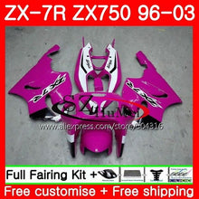 Load image into Gallery viewer, Body For KAWASAKI NINJA ZX-7R ZX750 ZX 7R Glossy Rose 96 97 98 99 00 01 02 03 3SH6 ZX7R 1996 1997 1998 1999 2000 2003 Fairings