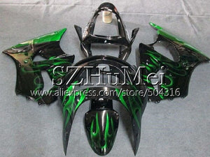 Body For KAWASAKI NINJA ZX-6R 6 R 98 99 ZX-636 Green black ZX600 78SH21 600CC ZX636 ZX6R 98 99 ZX 636 ZX 6R 1998 1999 Fairings