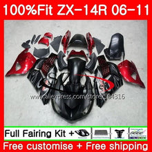 Load image into Gallery viewer, Body For KAWASAKI NINJA ZX 14R ZX14R 06 07 08 09 10 11 23SH7 ZZR1400 ZX-14R 2006 2007 2008 2009 2010 2011 Fairings red black