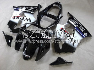 Body For KAWASAKI NINJA ZX-6R 6 R 98 99 glossy black ZX-636 ZX600 78SH10 600CC ZX636 ZX6R 98 99 ZX 636 ZX 6R 1998 1999 Fairings